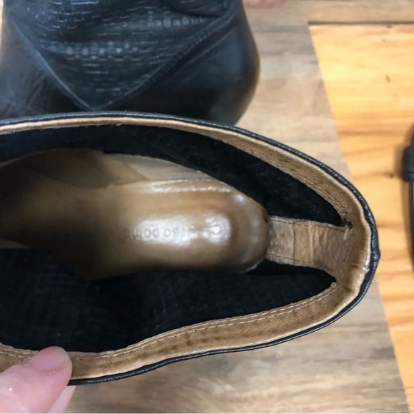 Corso Como black leather ankle boots woven - Picture 5 of 8